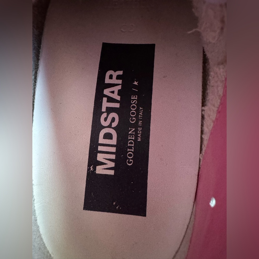 Golden Goose Mid Star Canvas Wing-Tip Sneakers in Light Blue/Gray 38 - Picture 6 of 13